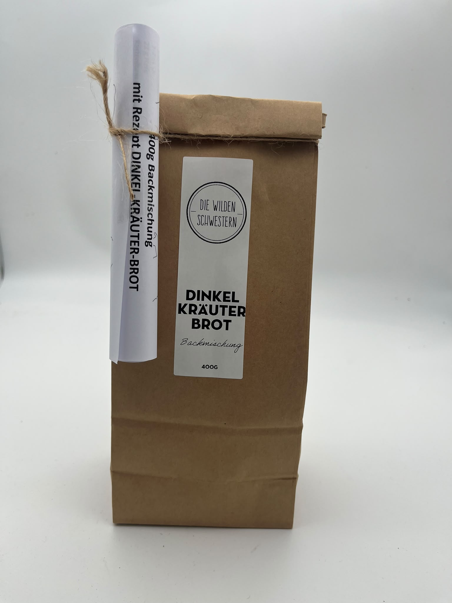 Backmischung Dinkel-Kräuter-Brot mit Rezeptkarte